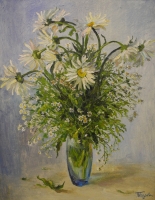 Татьяна Годовальникова, 1962 г.р.   Букет из ромашек, 1999  Холст, масло