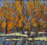 Виктор Эндеберя, 1955 г.р. На речцы повінь і блакить  і вітер віє, 1996 Холст, масло