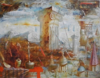 Александр Добродий.1960 г.р., Архитектурный мотив, 2011  Холст, масло