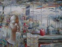 Александр Добродий.1960 г.р., Красное яблоко, 2010  Холст, масло
