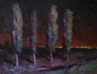 Юрий Шаповал.Ночь в Румынии. 2012.Х.м.70Х90